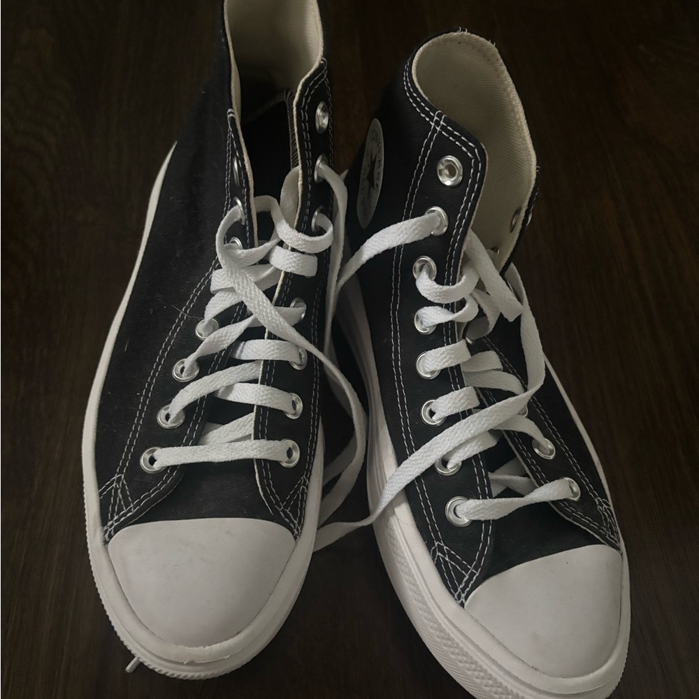 Black High-Top Converse Sneakers
